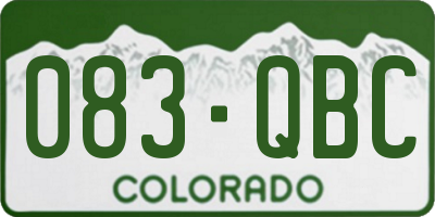CO license plate 083QBC