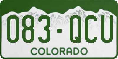CO license plate 083QCU
