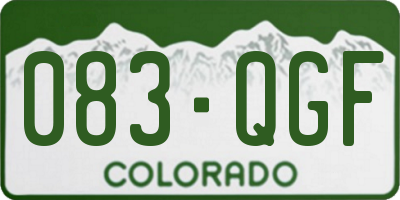 CO license plate 083QGF