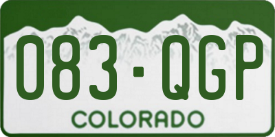 CO license plate 083QGP
