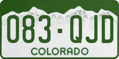 CO license plate 083QJD