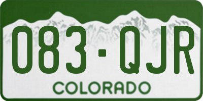 CO license plate 083QJR