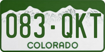 CO license plate 083QKT