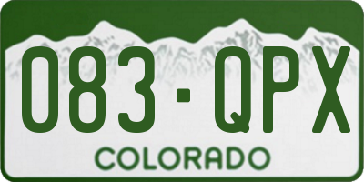 CO license plate 083QPX