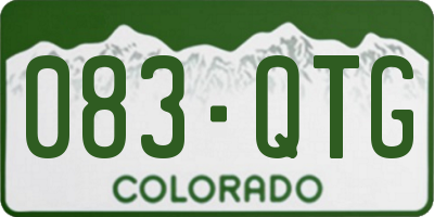CO license plate 083QTG
