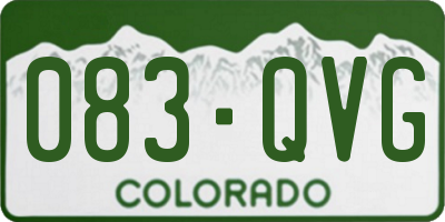 CO license plate 083QVG