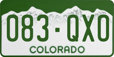 CO license plate 083QXO