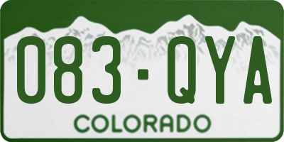 CO license plate 083QYA