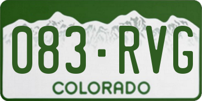 CO license plate 083RVG