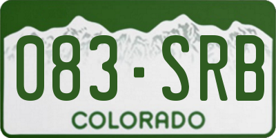 CO license plate 083SRB