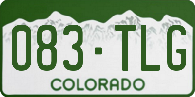 CO license plate 083TLG