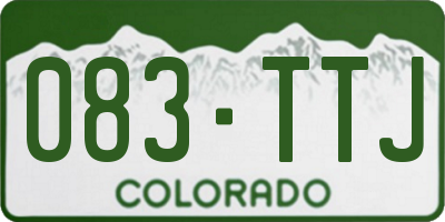 CO license plate 083TTJ