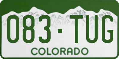 CO license plate 083TUG
