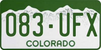 CO license plate 083UFX