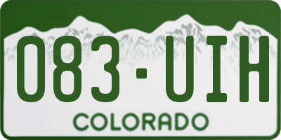 CO license plate 083UIH