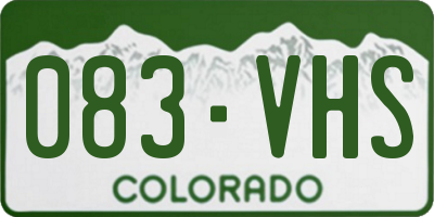CO license plate 083VHS
