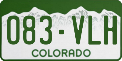 CO license plate 083VLH