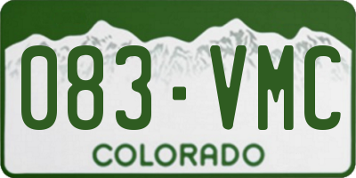 CO license plate 083VMC