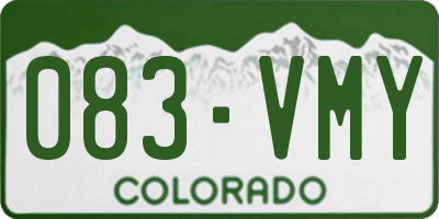 CO license plate 083VMY
