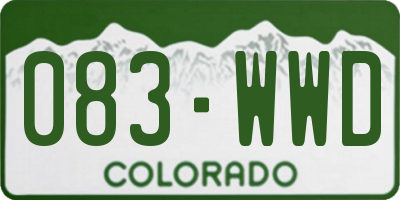 CO license plate 083WWD