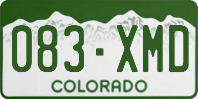 CO license plate 083XMD