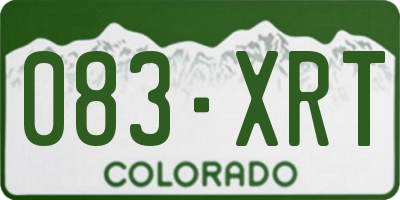 CO license plate 083XRT