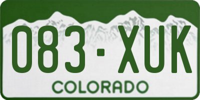 CO license plate 083XUK