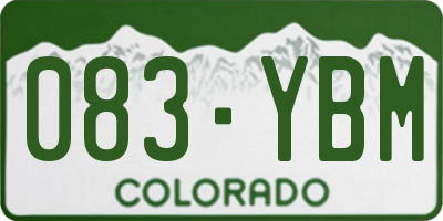 CO license plate 083YBM