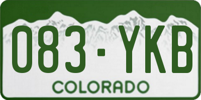 CO license plate 083YKB