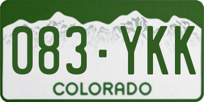 CO license plate 083YKK