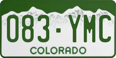 CO license plate 083YMC