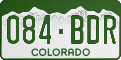 CO license plate 084BDR