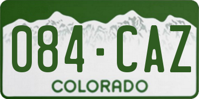 CO license plate 084CAZ