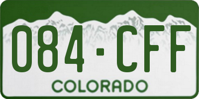 CO license plate 084CFF