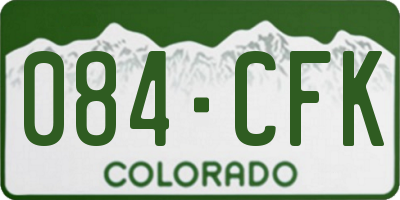 CO license plate 084CFK