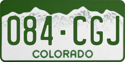 CO license plate 084CGJ