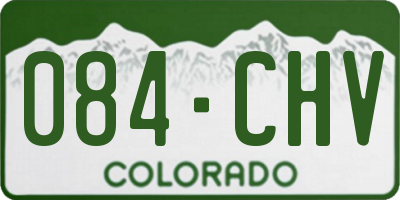 CO license plate 084CHV