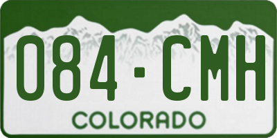 CO license plate 084CMH