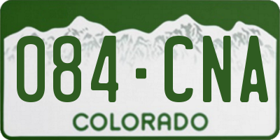 CO license plate 084CNA