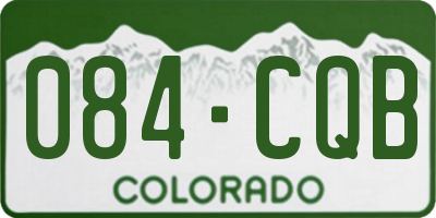 CO license plate 084CQB