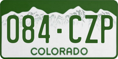 CO license plate 084CZP