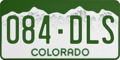 CO license plate 084DLS
