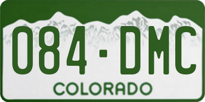 CO license plate 084DMC