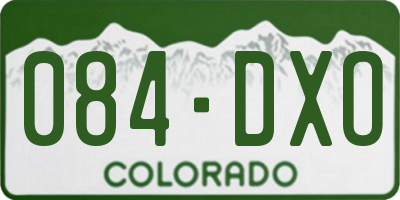 CO license plate 084DXO