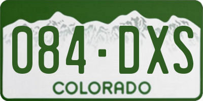 CO license plate 084DXS
