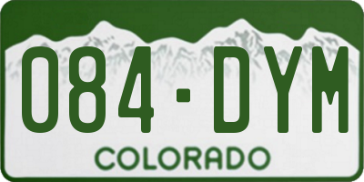 CO license plate 084DYM