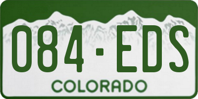 CO license plate 084EDS