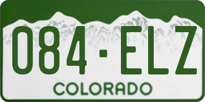 CO license plate 084ELZ