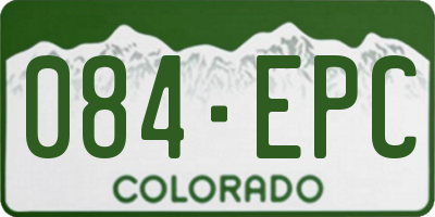 CO license plate 084EPC