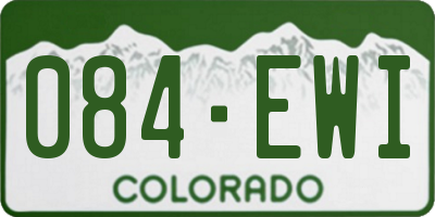 CO license plate 084EWI
